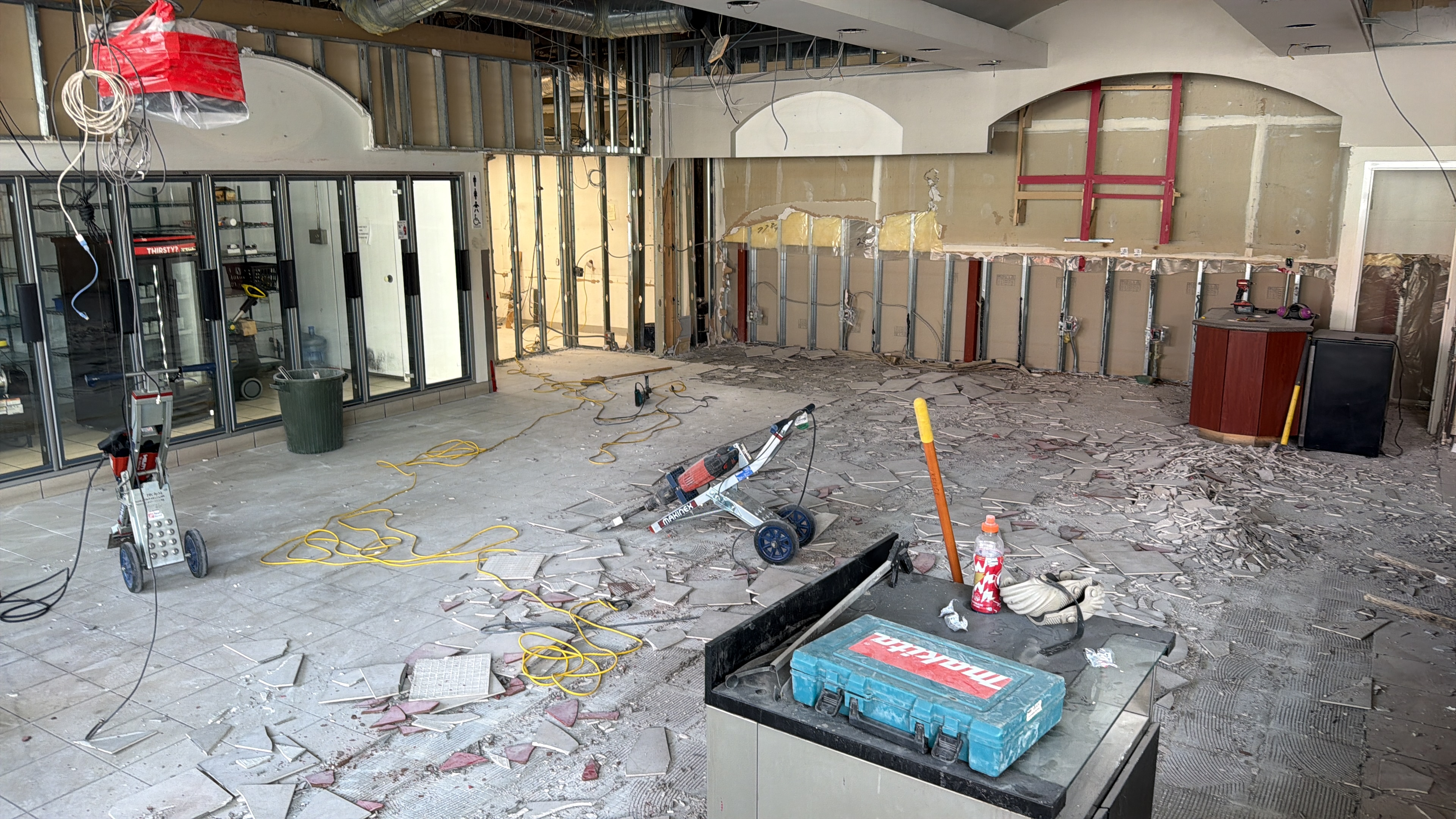 Clear Vision Maintenance demolition crew working on a commercial project in Kelowna BC